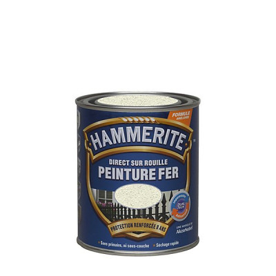 Peinture Fer antirouille Blanc forgé 750 ml HAMMERITE
