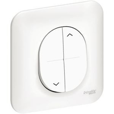 Ovalis - Interrupteur volet-roulant verrouillage mécanique haut et bas avec plaque Blanc S260208 SCHNEIDER ELECTRIC