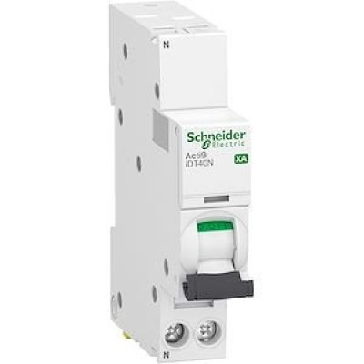 Disjoncteur modulaire - auto/vis - 1P+N - 10A - C - 6000A/10kA Acti9 iDT40N XA SCHNEIDER ELECTRIC