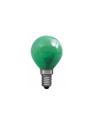 Lampe E14 Sphérique Couleur 240 V Verte 15 W ORBITEC