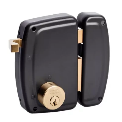 Serrure en applique verticale à tirage cylindre rond avec 3 clés axe 45 mm VACHETTE