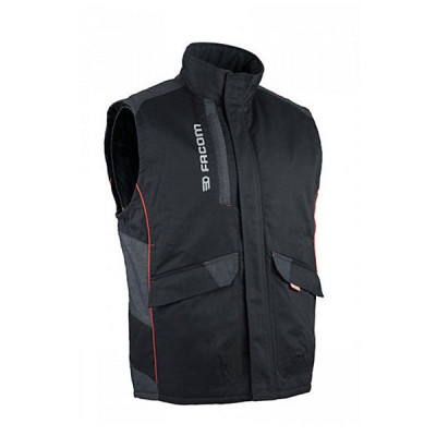 Gilet de travail matelassé bodywarmer noir/rouge taille S TRACK FACOM