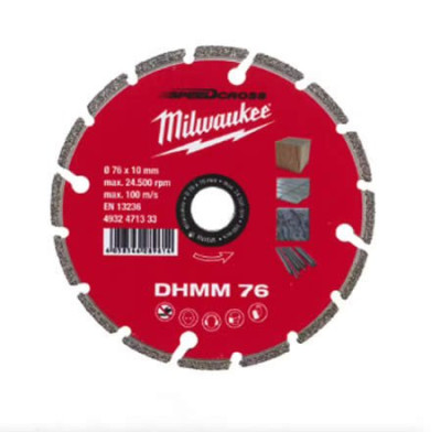 Disque diamant - 76mm multi-matériaux - MILWAUKEE - 4932471333