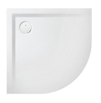 RECEVEUR SPACE MINERAL 1/4 ROND 100 GRIS CLAIR