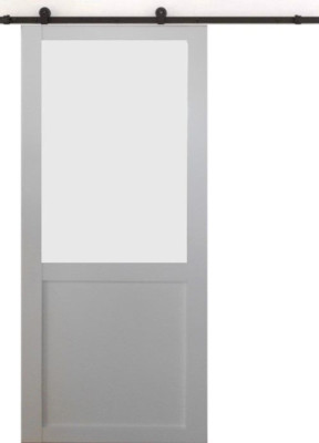 Porte Coulissante Athena blanc H204 x L83 cm, Rail roulettes