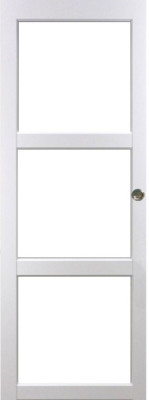 Porte Coulissante Kenya blanc Vitrage transparent H204 x L83 cm, Coquilles