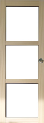 Porte Coulissante bois Ayous Vitrage transparent H204 x L73 cm, Coquilles