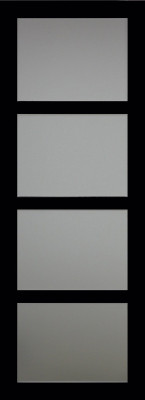 Porte coulissante Telia Vitrée Noir. H204 x L83 cm