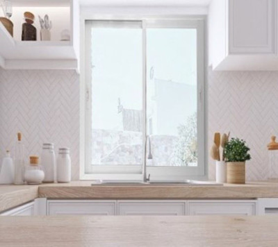 Fenetre Coulissante Aluminium H105 x L100 cm Blanc 2 vantaux