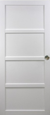 Porte Coulissante Tamera blanc H204 x L63 cm, Coquilles