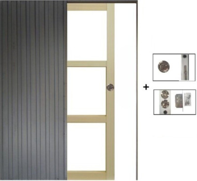 Porte Coulissante bois Ayous Vitrage transparent H204 x L83 cm, à Galandage (sans kit finition)