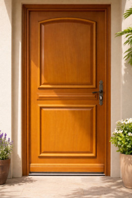 Porte d'entrée Bois Pleine Garnier, H.215xl.80 cm Côte Tableau p.Gauche