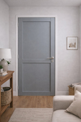 Bloc Porte Athena Gris Clair 2 panneaux H204 x L83 cm Côte Tableau P.Droite,Poignee Pomerol