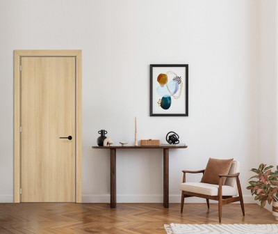 Bloc porte Honey Oak H204 x L93 cm Côte Tableau P.Droite