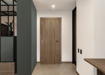 Bloc porte Light Walnut H204 x L83 cm Côte Tableau P.Droite