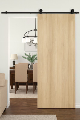 Porte Coulissante Honey OAK H204 x L73 cm, Rail roulettes