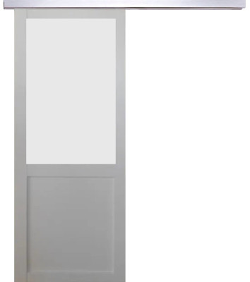 Porte Coulissante Athena Blanc H204 x L93 cm, Rail Alu