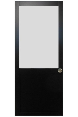Porte Coulissante Athena Noir H204 x L93 cm, Coquilles