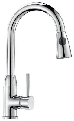 Mitigeur à douchette extractible hauteur 210mm DELABIE