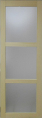 Porte Coulissante bois Ayous Vitrée H204 x L73 cm
