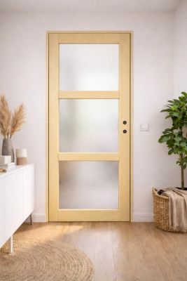 Bloc Porte Ayous Vitrée H204 x L73 cm Côte Tableau P.Gauche