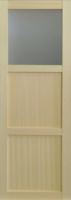 Porte Coulissante bois Ayous 2 Panneaux, 1 Vitrage H204 x L83 cm