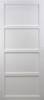 Porte Coulissante Tamera blanc 4 panneaux H204 x L83 cm