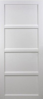Porte coulissante Tamera 4panneaux blanc H204 x L83 cm