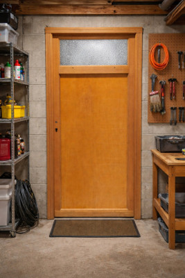 Porte De Service Bois Pagos, H,200xl,80 Côte Tableau p.Droit