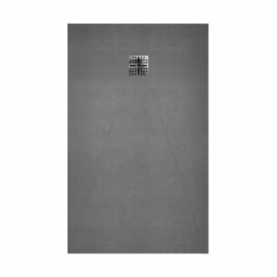 Receveur de douche à carreler 120×90 cm avec bonde à sortie Horizontale – Grille finition chrome