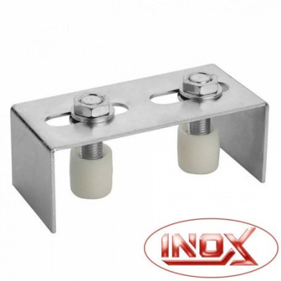 PLAQUE GUIDE INOX 2 ROULEAUX DIAMETRE 30 70x155 ESTEBRO
