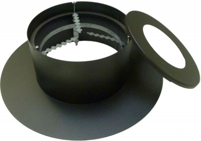 Cache conduit rond noir tl diamètre 153mm TEN