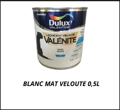 Peinture Laque Valénite Mat Base White 0,5 L DULUX VALENTINE