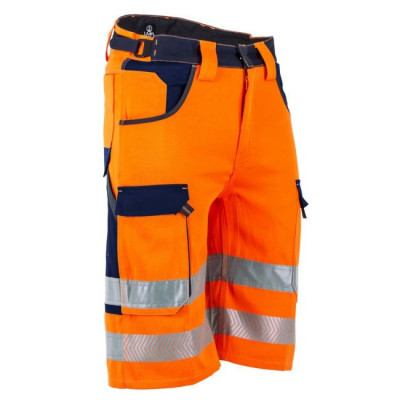 BERMUDA HAUTE VISIBILITE ORANGE/MARINE CHANDELLE TAILLE 52 LMA