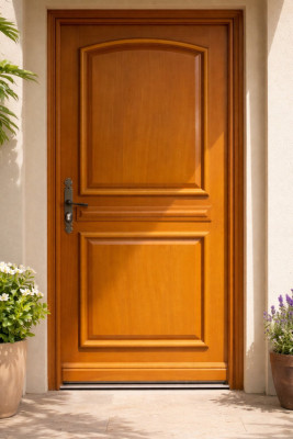 Porte d'entrée Bois Pleine Garnier, H.215xl.80 cm Côte Tableau, p.Droit, Poignée, Barillet