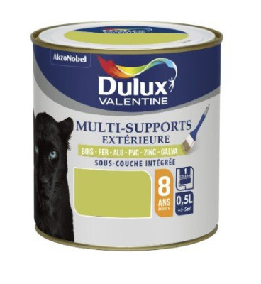 PEINTURE MULTI-SUPPORT ACRYLIQUE SATINE 0.5 L VERT ANIS DULUX VALENTINE