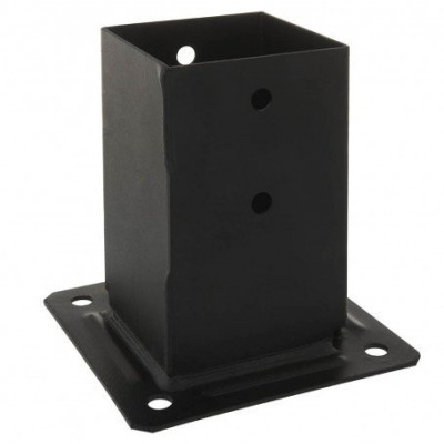 Pied de poteau carré de jardin - Finition noire PPJBT90PB SIMPSON
