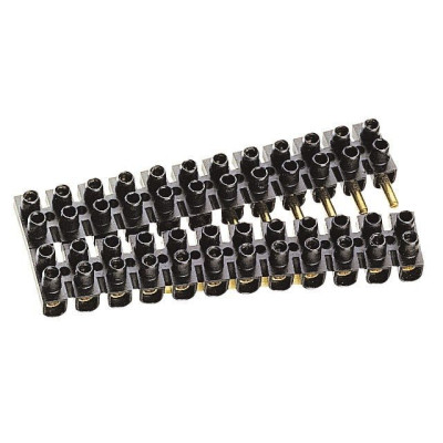 Borne de raccordement à broches Suprem - 6mm² - 15A - 2 x 12 bornes - noir LEGRAND