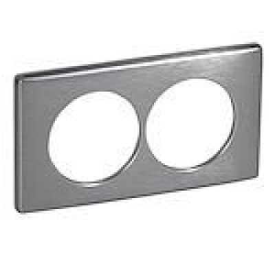 Plaque de finition Métal - Finition Inox Brossé 1 poste - LEGRAND - 068978