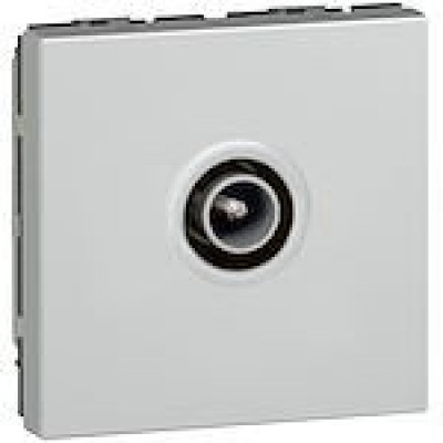 Prise télévision simple type "F" - Gamme Mosaic Aluminium - LEGRAND - 079292