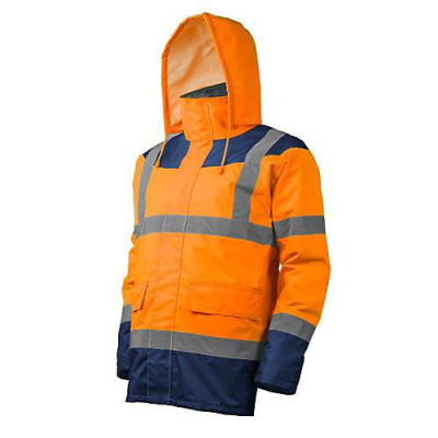 PARKA MATELASSEE HAUTE VISIBILITE ORANGE FLUO/MARINE TAILLE 2XL COVERGUARD