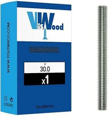 Tige filetée M30 longueur 1 m classe 4.8 zingué - Viswood