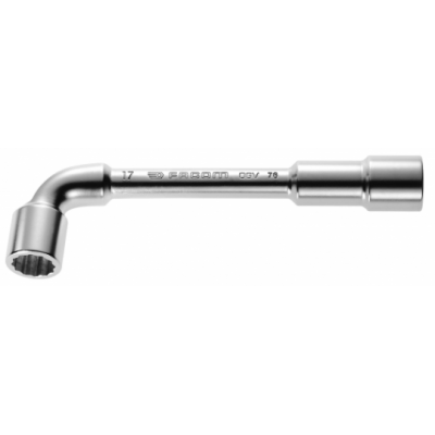 Clé à pipe débouchée forgée 12 x 6 pans 17 mm 76.17 Facom