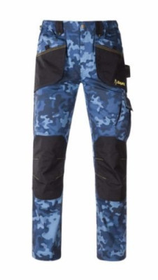 PANTALON DE SECURITE SLICK CAMOUFLAGE BLEU TAILLE XXXL KAPRIOL