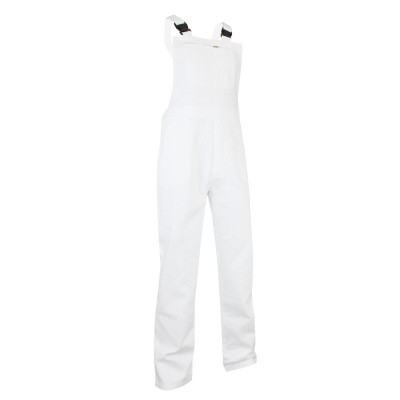 COTTE BRETELLES 100% COTON BROSSE BLANC T4 L