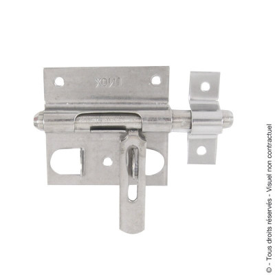 Verrou de box porte-cadenas et gâche inox AFBAT