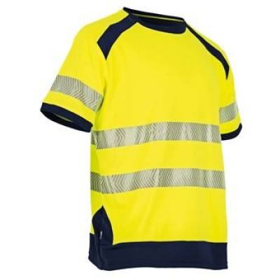 TEE SHIRT HAUTE VISIBILITE JAUNE/MARINE HALOGENE TAILLE XL LMA