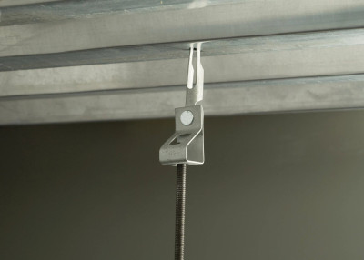 Tige de suspension filetée - Fixation en V pour plafonds trapézoïdaux M6 - ERICO - 173120