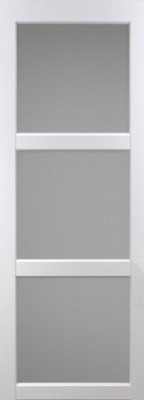 Porte coulissante Kenya blanc Vitrée H204 x L83 cm