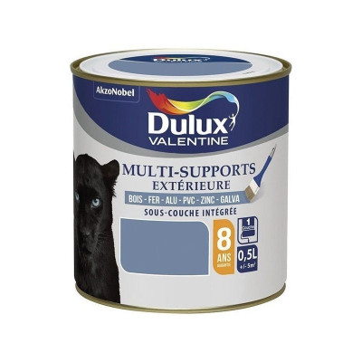 PEINTURE MULTI-SUPPORT ACRYLIQUE SATINE 0.5 L CIEL ORAGE DULUX VALENTINE